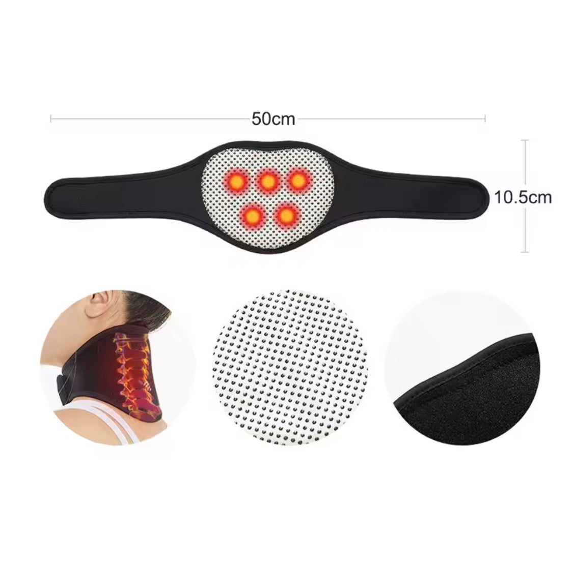 Magnetic Neck Brace, Soft Neck Brace with 5 Magnets, Adjustable Self Heating Neck Support for Neck Pain Relief, Cervical Neck Care Collar Magnetic Neck Brace, Soft Neck Brace with 5 Magnets, Adjustable Self Heating Neck Support for Neck Pain Relief, Cervical Neck Care Collar